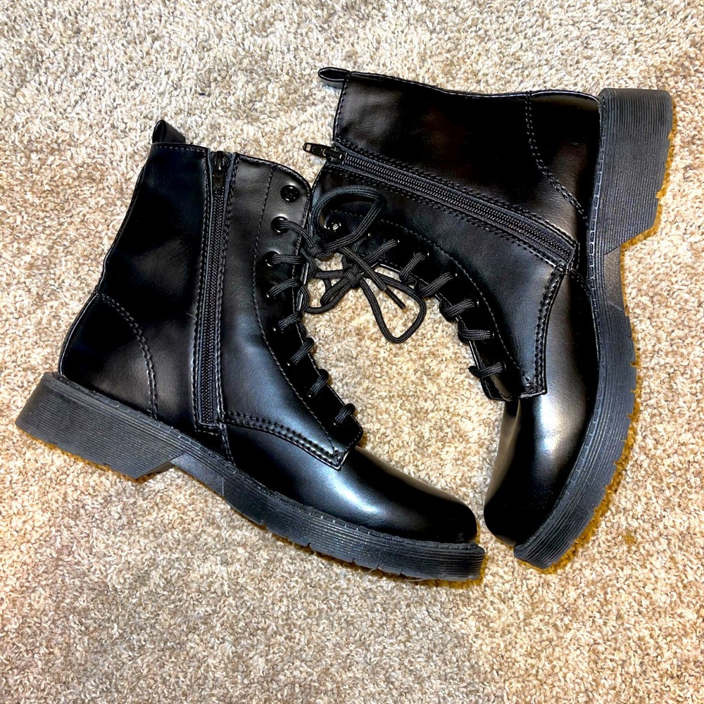 All Black Combat Boots